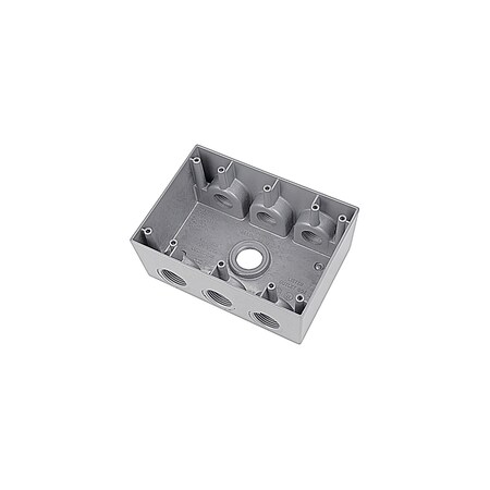 Thomas & Betts Weatherproof Electrical Box, 3-Gang, 54.8 Cu. In. B37D30G